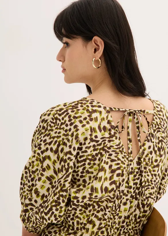 Midikleid aus flie&szlig;ender Viskose, bonprix