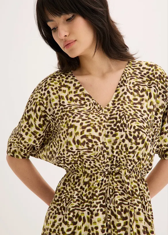 Midikleid aus flie&szlig;ender Viskose, bonprix