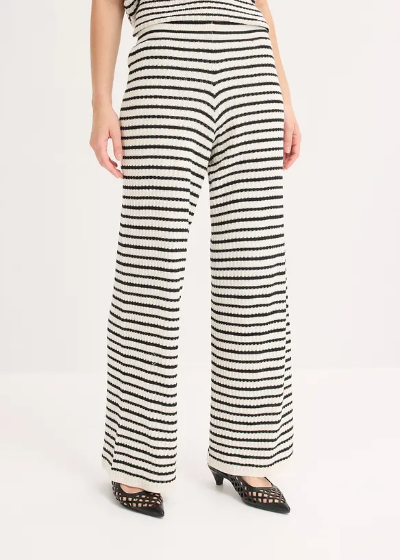 Strickhose aus luftigem Leinen-Mix, bonprix