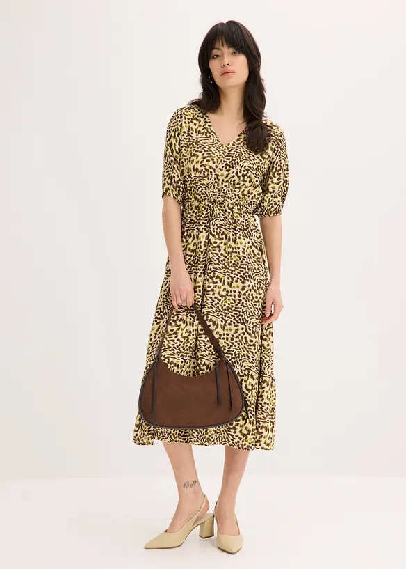 Midikleid aus flie&szlig;ender Viskose, bonprix