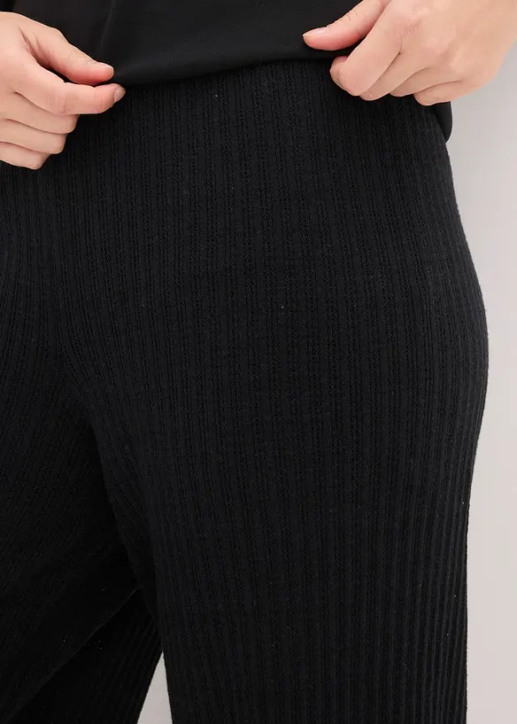 Strickhose aus luftigem Leinen-Mix, bonprix