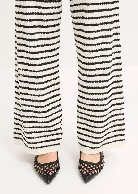 Strickhose aus luftigem Leinen-Mix, bonprix