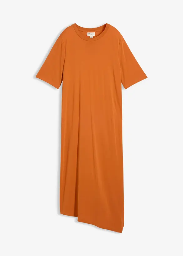 Shirtkleid mit asymmetrischem Saum aus Modal-Mix, bonprix