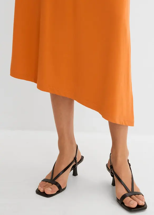 Shirtkleid mit asymmetrischem Saum aus Modal-Mix, bonprix