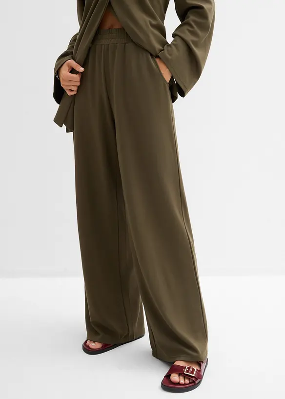 Pantalon en jersey &agrave; taille &eacute;lastiqu&eacute;e, bonprix