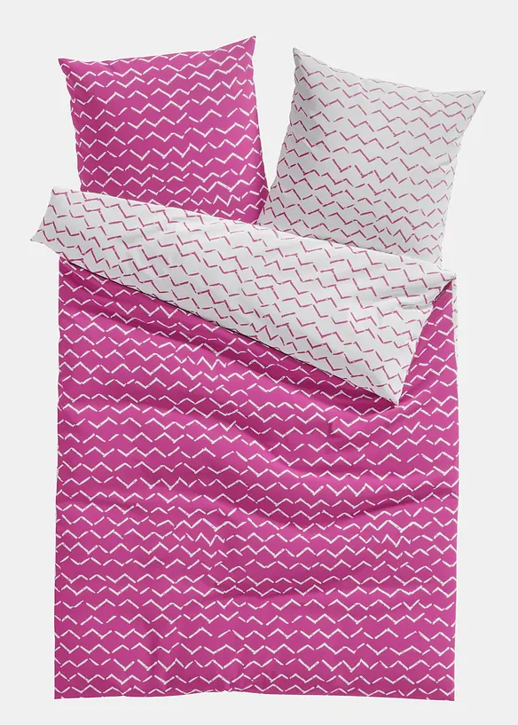 Parure de lit r&eacute;versible en coton m&eacute;lang&eacute;, bonprix