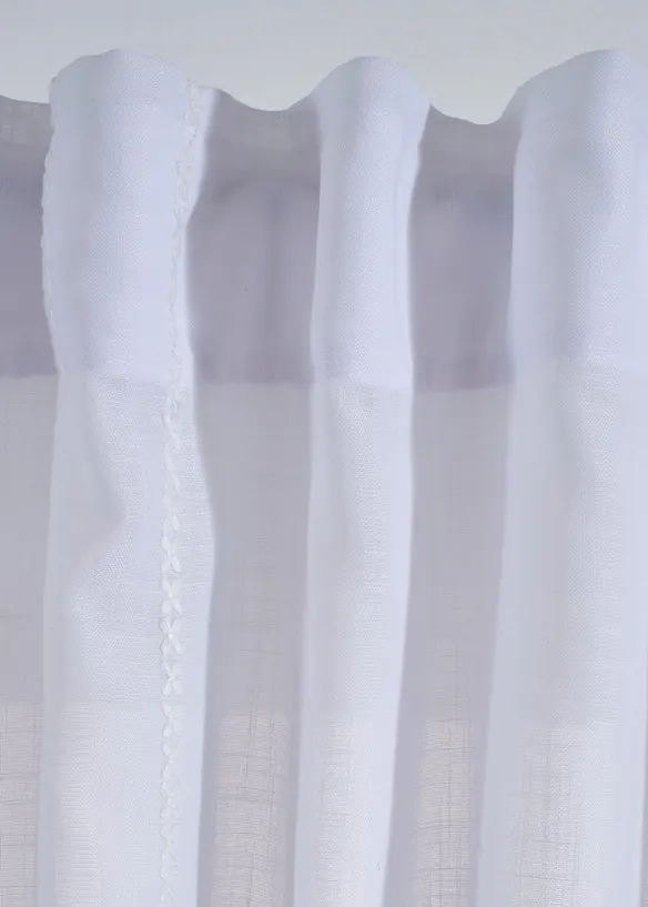 Voilage &agrave; rayures brod&eacute;es (1&nbsp;pce), bonprix