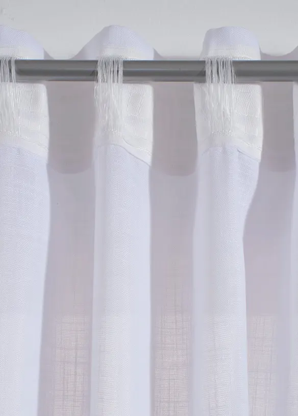 Voilage &agrave; rayures brod&eacute;es (1&nbsp;pce), bonprix