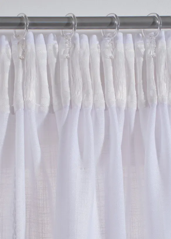 Voilage &agrave; rayures brod&eacute;es (1&nbsp;pce), bonprix