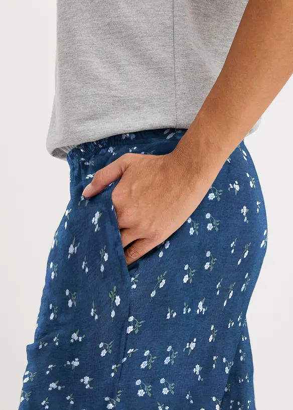 Pyjama avec T-shirt manches courtes slim, bonprix