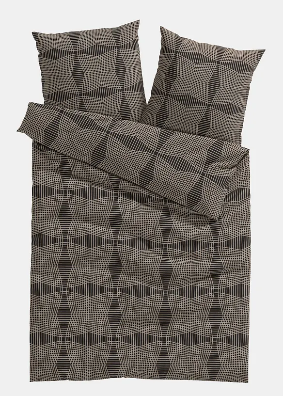 Parure de lit en coton m&eacute;lang&eacute;, bonprix