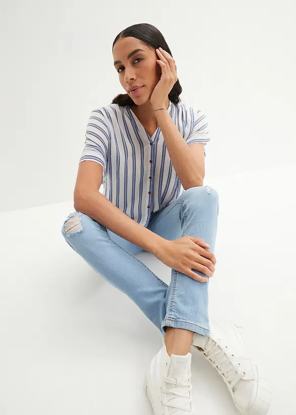 Jean skinny taille mi-haute, extensible, bonprix