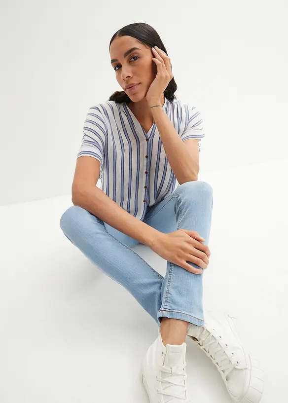 Jean skinny taille mi-haute, extensible, bonprix