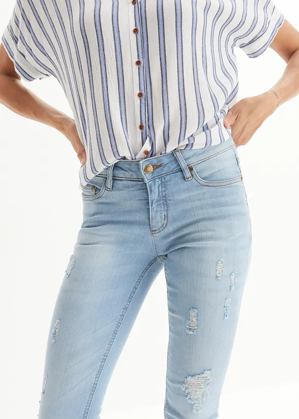 Jean skinny taille mi-haute, extensible, bonprix