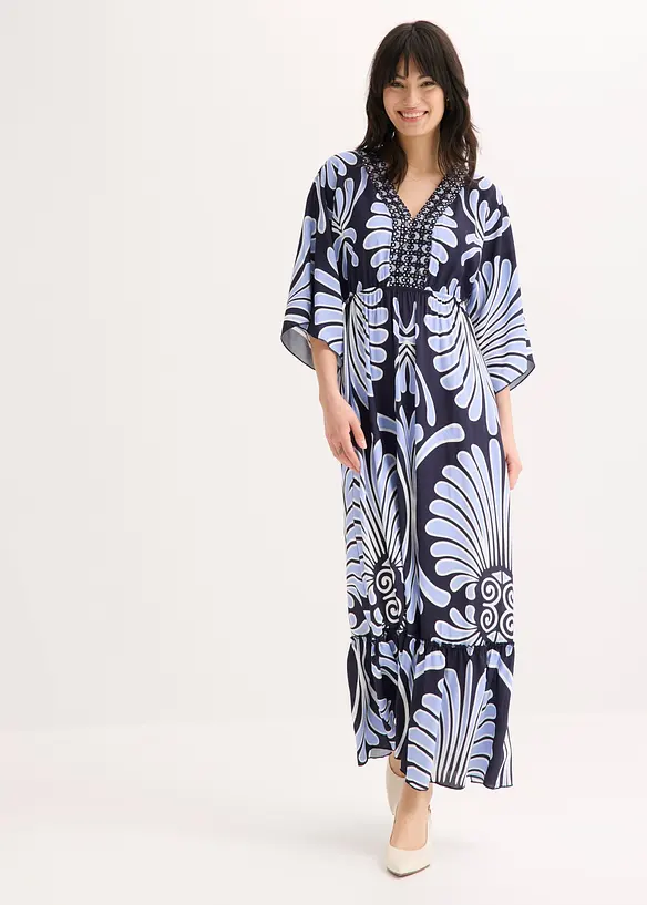 Maxikleid aus flie&szlig;ender Viskose, bonprix