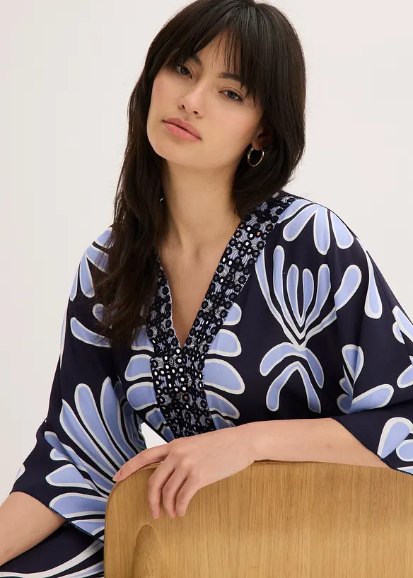 Maxikleid aus flie&szlig;ender Viskose, bonprix