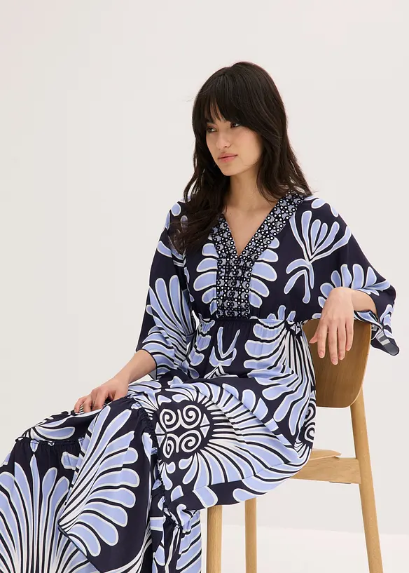 Maxikleid aus flie&szlig;ender Viskose, bonprix