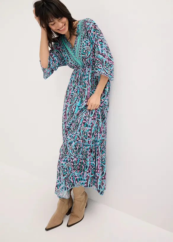 Maxikleid aus flie&szlig;ender Viskose, bonprix