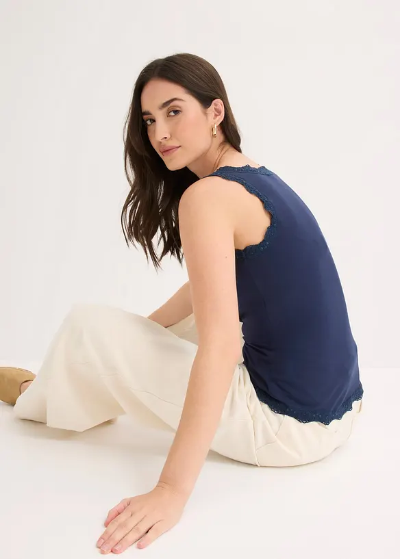 Tops &agrave; dentelle, bonprix