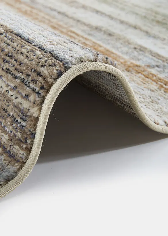 Tapis effet marbr&eacute; avec franges, bonprix