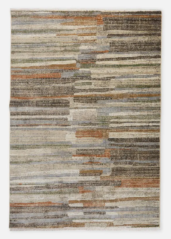 Tapis effet marbr&eacute; avec franges, bonprix