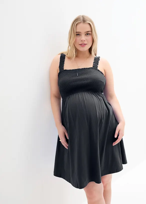 Lot de 2 robes de grossesse en coton, bonprix