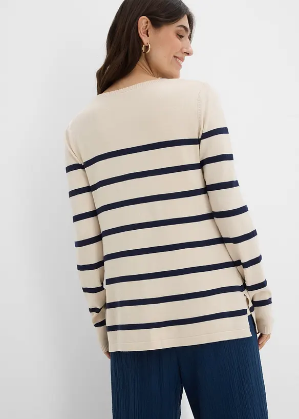 Pull de grossesse et d&rsquo;allaitement en maille l&eacute;g&egrave;re, bonprix