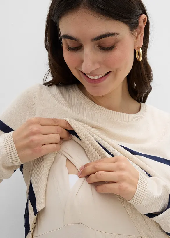 Pull de grossesse et d&rsquo;allaitement en maille l&eacute;g&egrave;re, bonprix