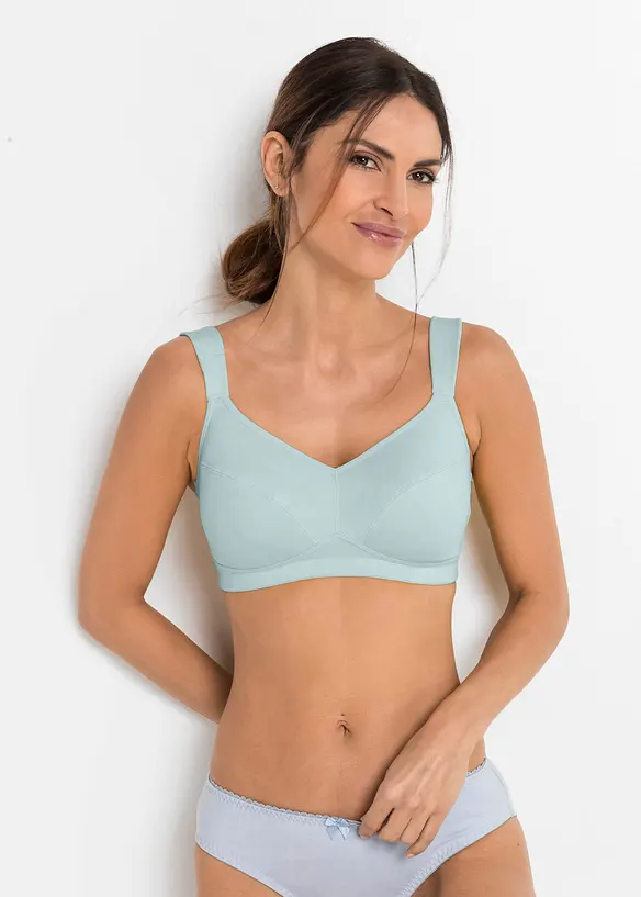 Lot de 2 soutiens-gorge coton sans armatures, bonprix