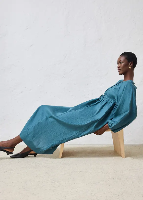 Robe longue 100% lin, bonprix