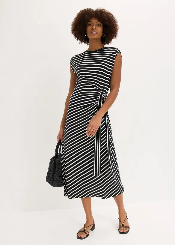 Jerseykleid mit Drapierung, bonprix