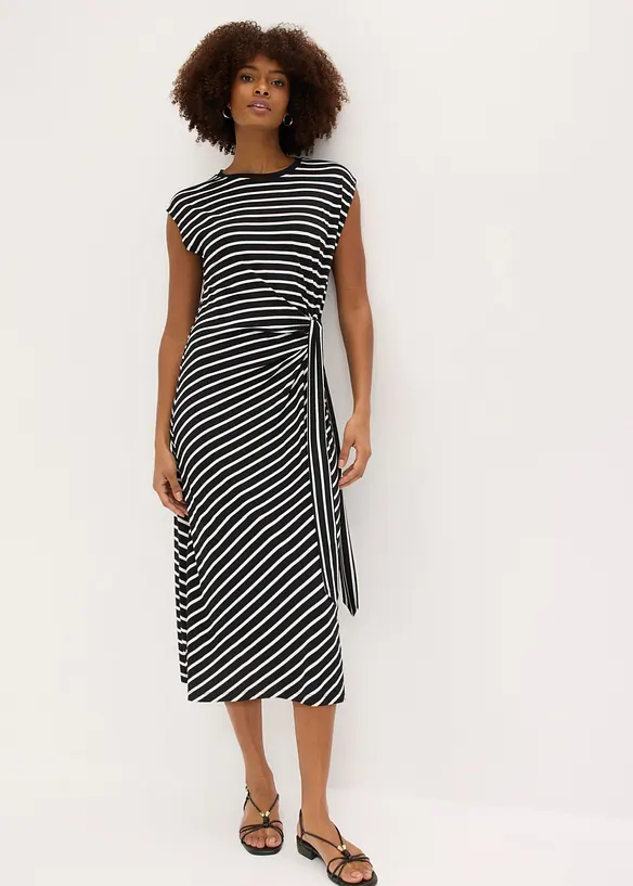 Jerseykleid mit Drapierung, bonprix