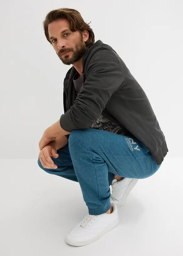 Pantalon de jogging &agrave; d&eacute;tails contrastants, bonprix