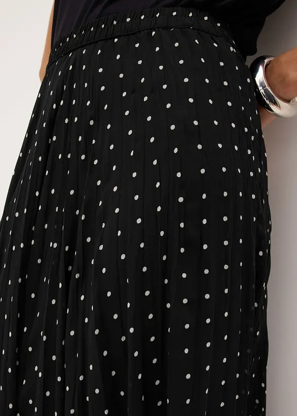 Jupe en mousseline effet froiss&eacute;, bonprix