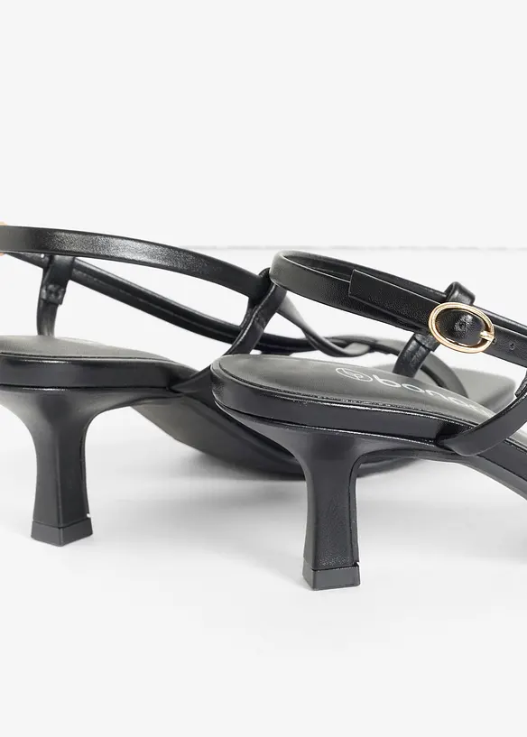 Riemchensandaletten mit schmalem Absatz, bonprix