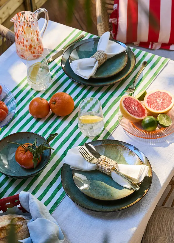Chemin de table ray&eacute;, d&eacute;perlant, bonprix