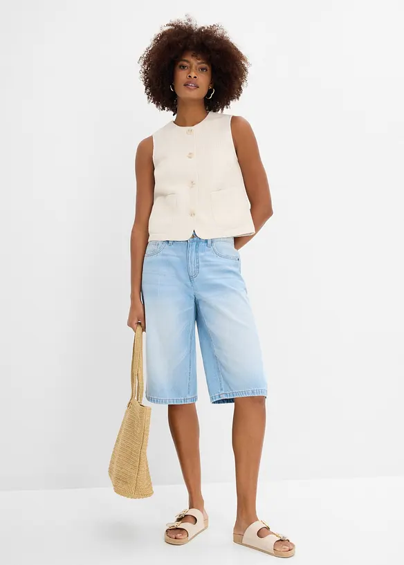 Jeans-Bermuda Mid Waist, bonprix
