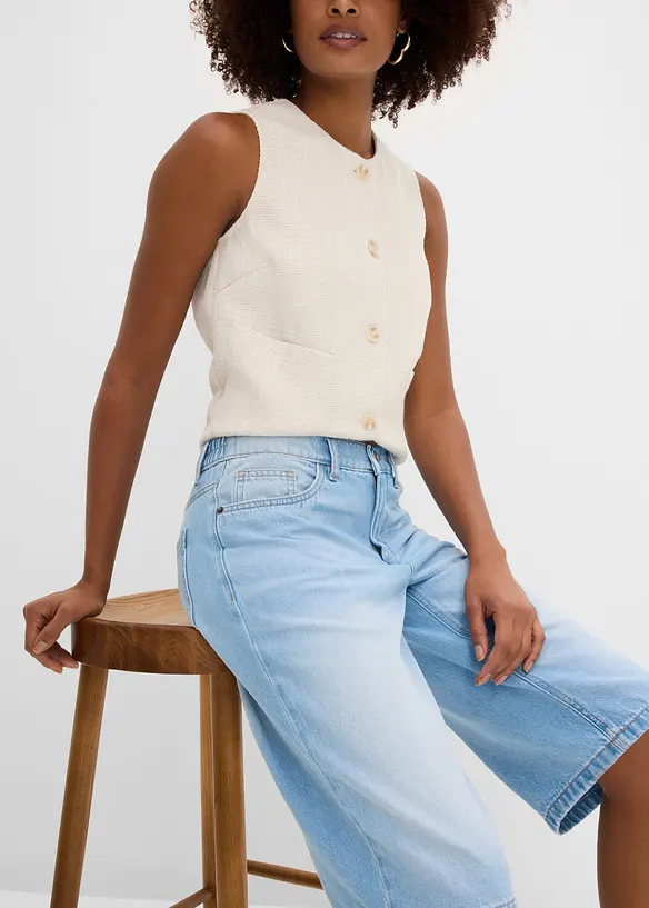 Jeans-Bermuda Mid Waist, bonprix