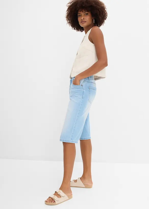 Jeans-Bermuda Mid Waist, bonprix