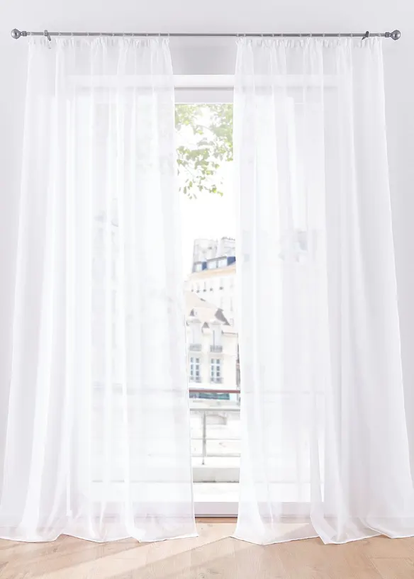 Gardine mit feiner Struktur, in vielen Gr&ouml;&szlig;en (1er Pack), bonprix