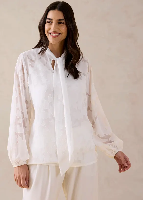 Blouse ample &agrave; broderies, bonprix