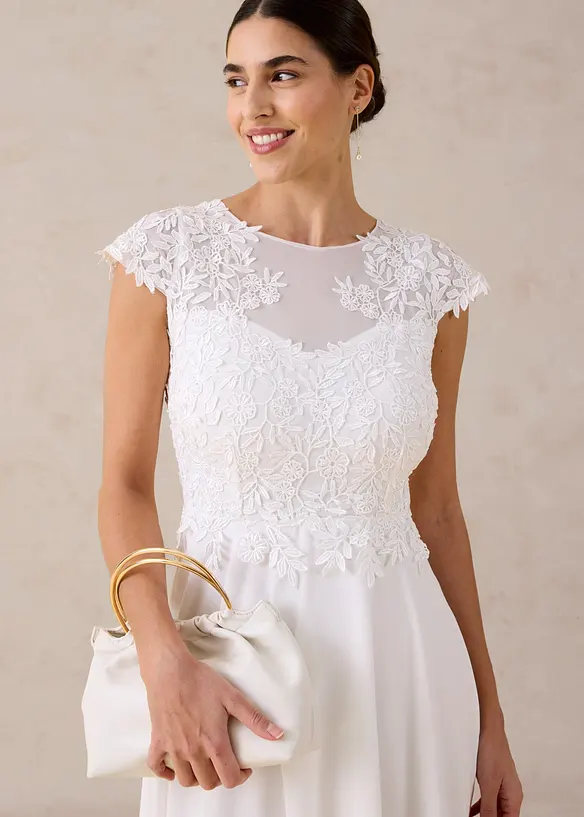 Robe de mari&eacute;e avec dentelle, bonprix