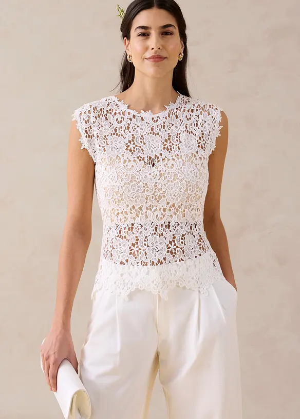 Top en dentelle, bonprix