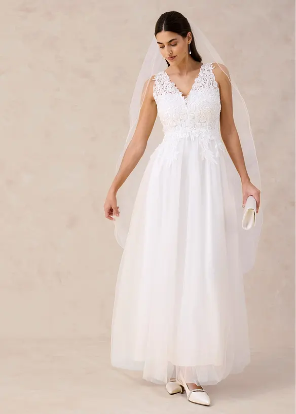 Brautkleid aus T&uuml;ll und Spitze, bonprix