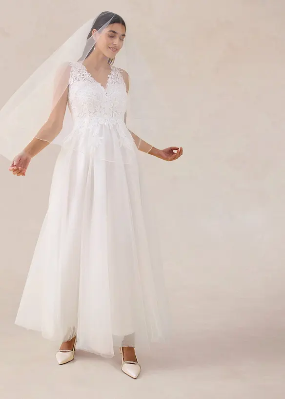 Brautkleid aus T&uuml;ll und Spitze, bonprix