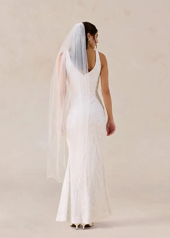 Robe de mari&eacute;e brod&eacute;e de sequins, bonprix