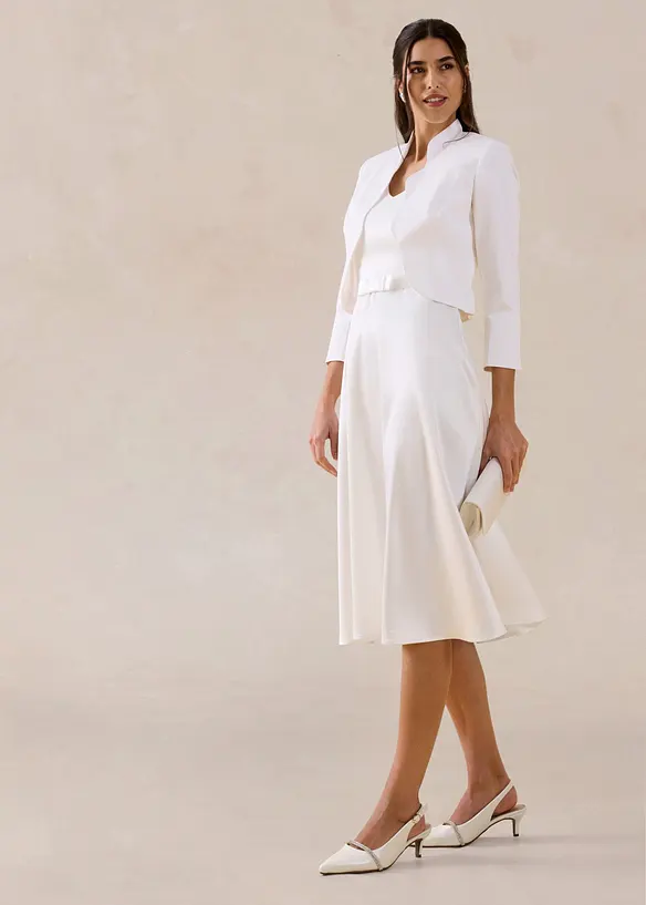 Robe fourreau en satin brillant, bonprix