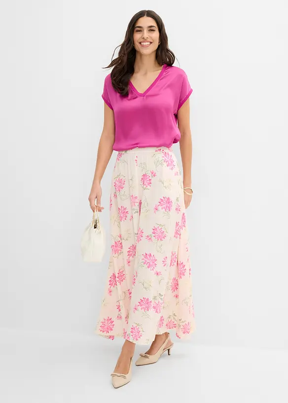 T-shirt en viscose m&eacute;lang&eacute;e, bonprix