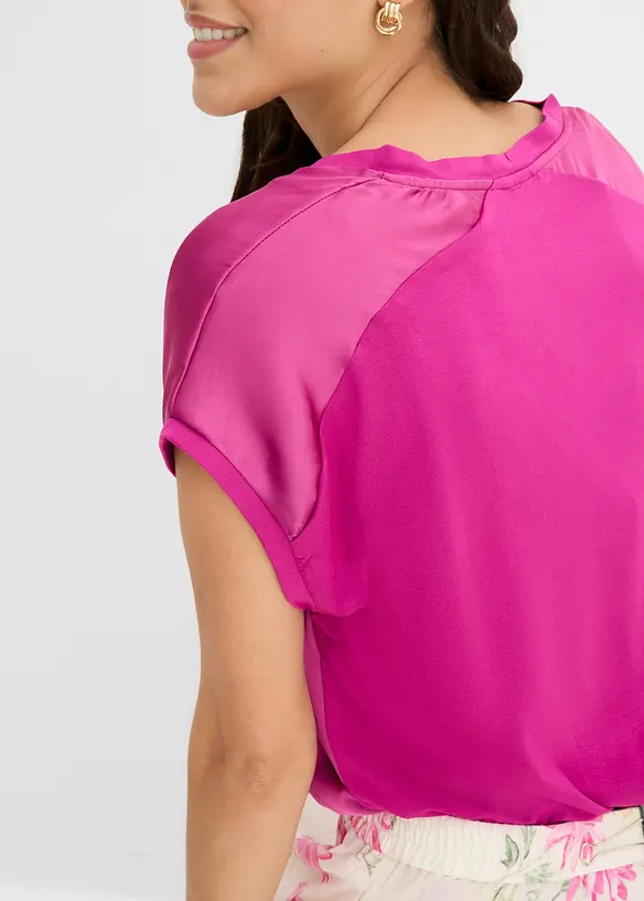 T-shirt en viscose m&eacute;lang&eacute;e, bonprix