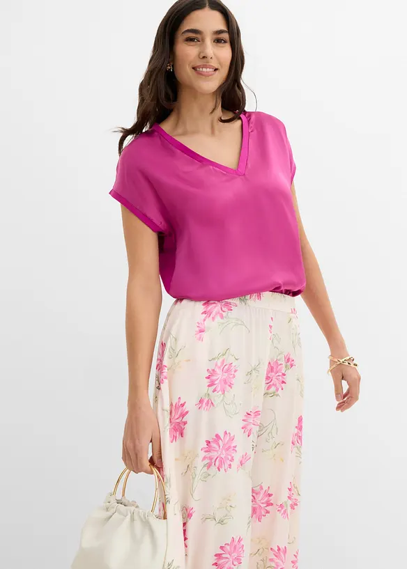 T-shirt en viscose m&eacute;lang&eacute;e, bonprix